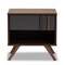 Baxton Studio Naoki Two-Tone Grey and Walnut Finished Wood 1-Drawer Nightstand 168-10757 - alternate 3
